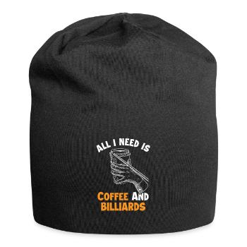 Coffee and Billiards Billiards Snooker - Jersey-Beanie - Schwarz - Vorne
