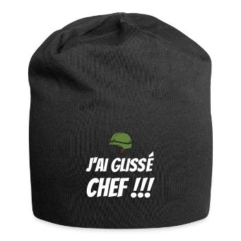 J'ai glissé chef Répliques films cultes français - Bonnet en jersey - noir - Devant