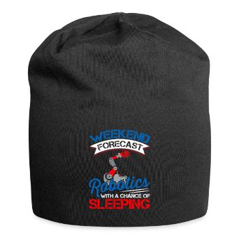 Wochenend-prognose Robotik-liebhaber - Jersey-Beanie - Schwarz - Vorne