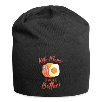 Keto Mom Ernährungsberaterin Ketogenes Essen - Jersey-Beanie - Schwarz - Vorne