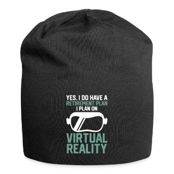 Virtual Reality VR Geschenk - Jersey-Beanie - Schwarz - Vorne