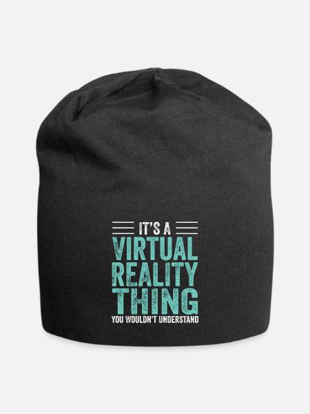 Virtual Reality VR Gift - Jersey Beanie - black