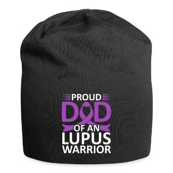 Ich Trage Lila Für Lupus Awareness Lupus Warrior - Jersey-Beanie - Schwarz - Vorne