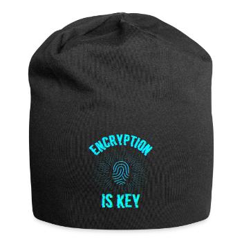 Verschlüsselung Ist Der Schlüssel Coding Coder - Jersey-Beanie - Schwarz - Vorne