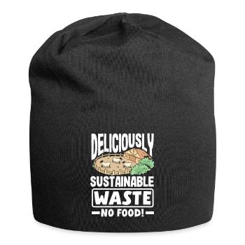 Délicieusement durable : Ne gaspillez pas de nourriture ! Conscient - Bonnet en jersey - noir - Devant