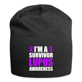 Ich Bin Ein Überlebender Lupus-bewusstsein - Jersey-Beanie - Schwarz - Vorne