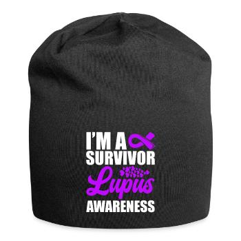 Ich Bin Ein Überlebender Lupus-bewusstsein - Jersey-Beanie - Schwarz - Vorne