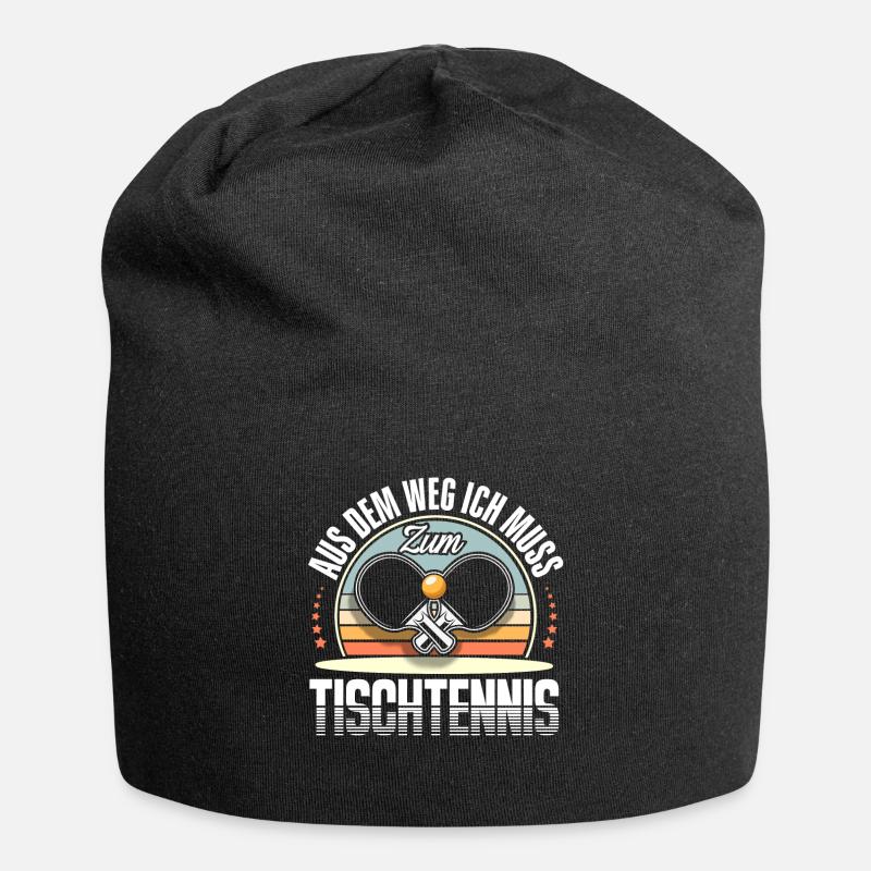 Tischtennis - Jersey-Beanie - Schwarz