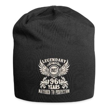 A legend becomes 96 birthday shirt for honorary - Jersey Beanie - black - Front