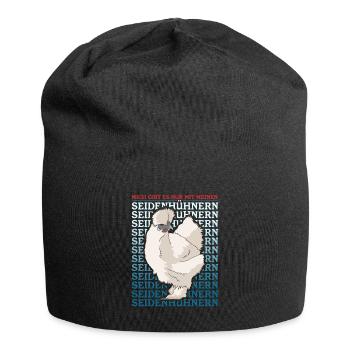 Seidenhuhn Seidenhühner Silkie Hühner Geschenk - Jersey-Beanie - Schwarz - Vorne