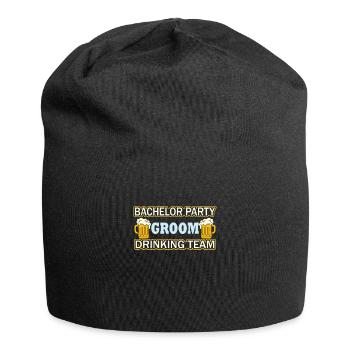 Drôle de mariage assorti à la mariée et au marié Marié - Bonnet en jersey - noir - Devant