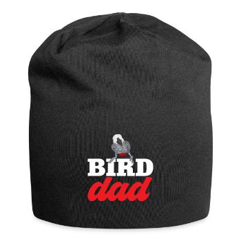 Graupapagei African Grey Parrot Papagei - Jersey Beanie - black - Front