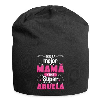 Mothers Day Retired Grandma Best Mom Super Grandma - Jersey-Beanie - Schwarz - Vorne