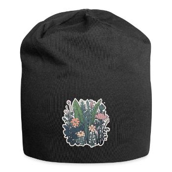 Plants and flowers for nature lovers and gardeners - Jersey Beanie - black - Front