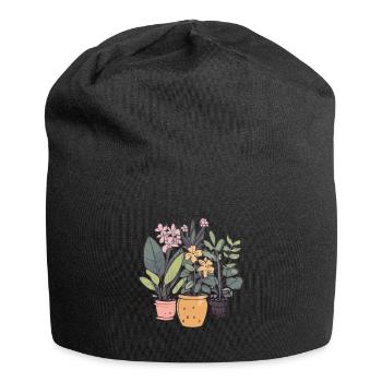 Plants and flowers for nature lovers and gardeners - Jersey Beanie - black - Front