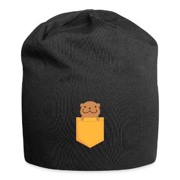 Otter Sea Otter Otter Gift - Jersey Beanie - black - Front