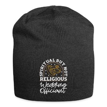 Officiant Spiritual But Not Religious Counselor - Jersey Beanie - charcoal grey - Front