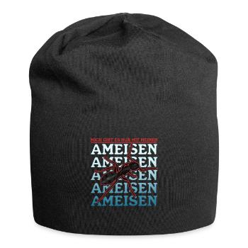 Ameisen Formicarium Ameisenfarm Ameise Geschenk - Jersey-Beanie - Schwarz - Vorne