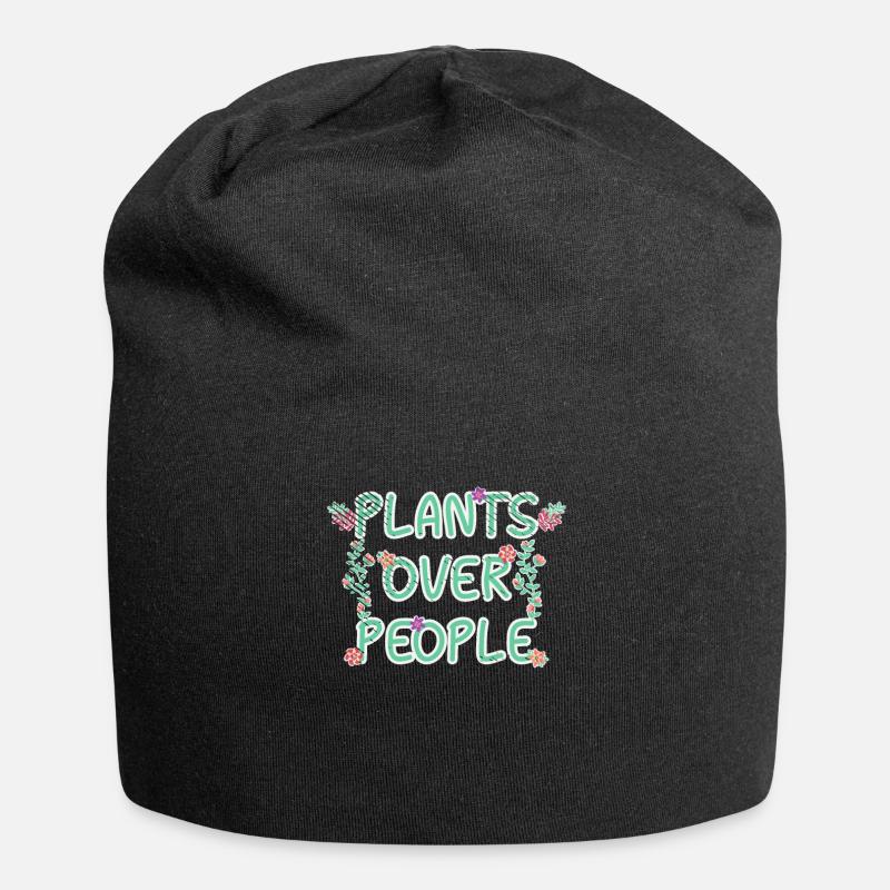 Pflanzen Botanik Gärtnerin Gartenarbeit Gärtnern - Jersey-Beanie - Schwarz