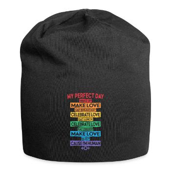 LGBT Pride equality no human is illegal - Jersey Beanie - black - Front