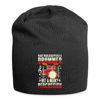 Schlagzeuger Schlagzeug Drumsticks - Jersey-Beanie - Schwarz - Vorne