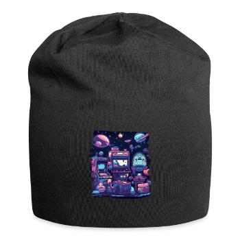 Arcade Gaming Retro Slots Games 80s Gamer - Jersey Beanie - black - Front