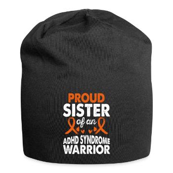 Sister of Adhd Syndrome Warrior Awareness - Jersey Beanie - black - Front
