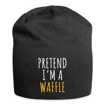 Waffel - Jersey-Beanie - Schwarz - Vorne