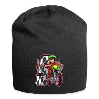 I'm 3 Motocross Kid - Children's Birthday Party - Jersey Beanie - black - Front