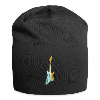 E Gitarre Retro - Jersey-Beanie - Schwarz - Vorne