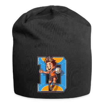 Handball Birthday - 10 years old boy - 10. - Jersey Beanie - black - Front