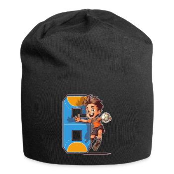 Handball Anniversaire - 6 ans Garçon - 6. - Bonnet en jersey - noir - Devant