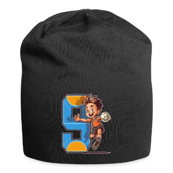 Handball Birthday - 9 years old boy - 9. - Jersey Beanie - black - Front