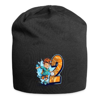 Handball Anniversaire - 2 ans Garçon - 2. - Bonnet en jersey - noir - Devant