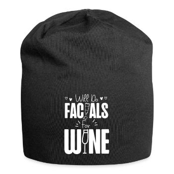 Cute Esthetician Skincare - Jersey Beanie - black - Front
