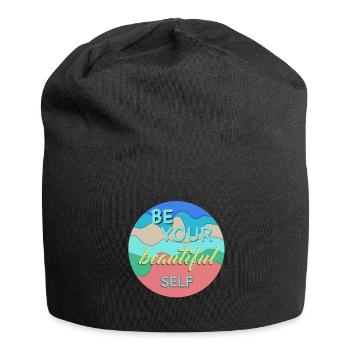 Be your beautiful self - Self-love - Jersey Beanie - black - Front