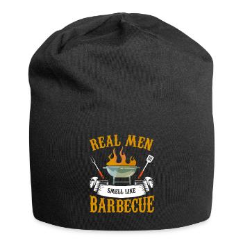 Les vrais hommes sentent le barbecue barbecue griller grill - Bonnet en jersey - noir - Devant
