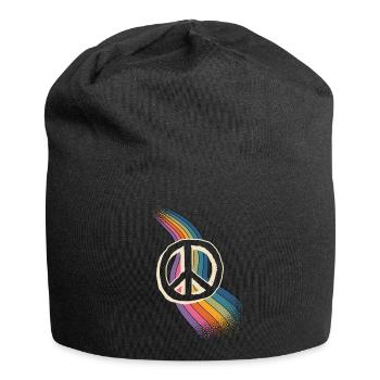 Peace Love - Jersey Beanie - black - Front