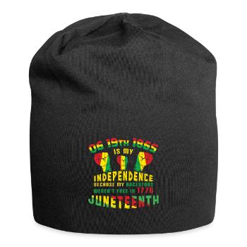 Independence Celebrate Juneteenth Black History - Jersey-Beanie - Schwarz - Vorne