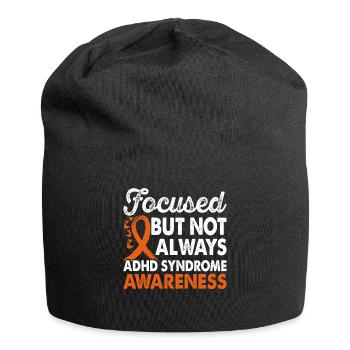 focused, but not always - Jersey Beanie - black - Front