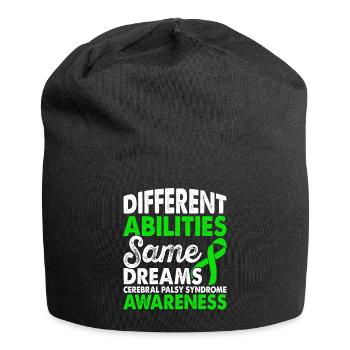 Unterschiedliche Fähigkeiten Gleiche Träume - Jersey-Beanie - Schwarz - Vorne
