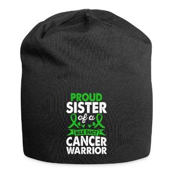 Sœur du guerrier du cancer des canaux biliaires - Bonnet en jersey - noir - Devant