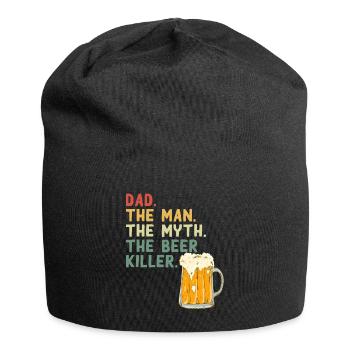 Funny Father Saying Beer Beer Crushing Dad - Jersey Beanie - black - Front