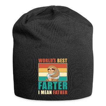 Weltbester furzender Dad - Lustiger Papa Spruch - Jersey-Beanie - Schwarz - Vorne