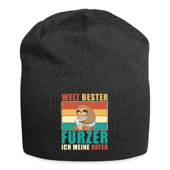 Lustiger Vater Spruch - Papa der beste Furzer - Jersey-Beanie - Anthrazit - Vorne