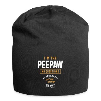 Peepaw: My Way, Always! Father's Day - Jersey Beanie - black - Front