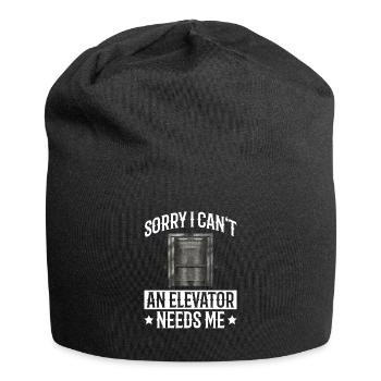 Entwurf Eines Aufzugsinstallateurs Für Einen - Jersey-Beanie - Schwarz - Vorne