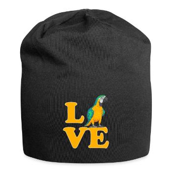 Yellow-breasted Macaw Parrot Blue And Yellow Macaw - Jersey Beanie - black - Front