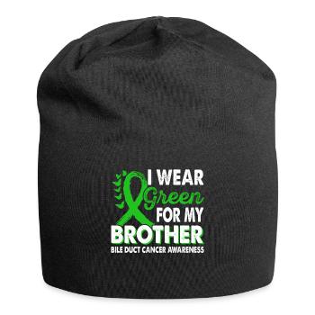 Wear green for Enlightenment Month - Jersey Beanie - black - Front