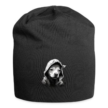 Chihuahua | Chien Cool | Rap | Hip-Hop | Gangster - Bonnet en jersey - noir - Devant